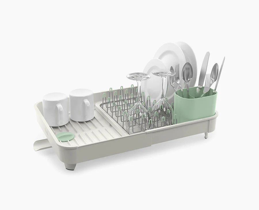 Extend™ Expandable Dish Drainer - Stone-Green | Joseph Joseph | Joseph Joseph UK