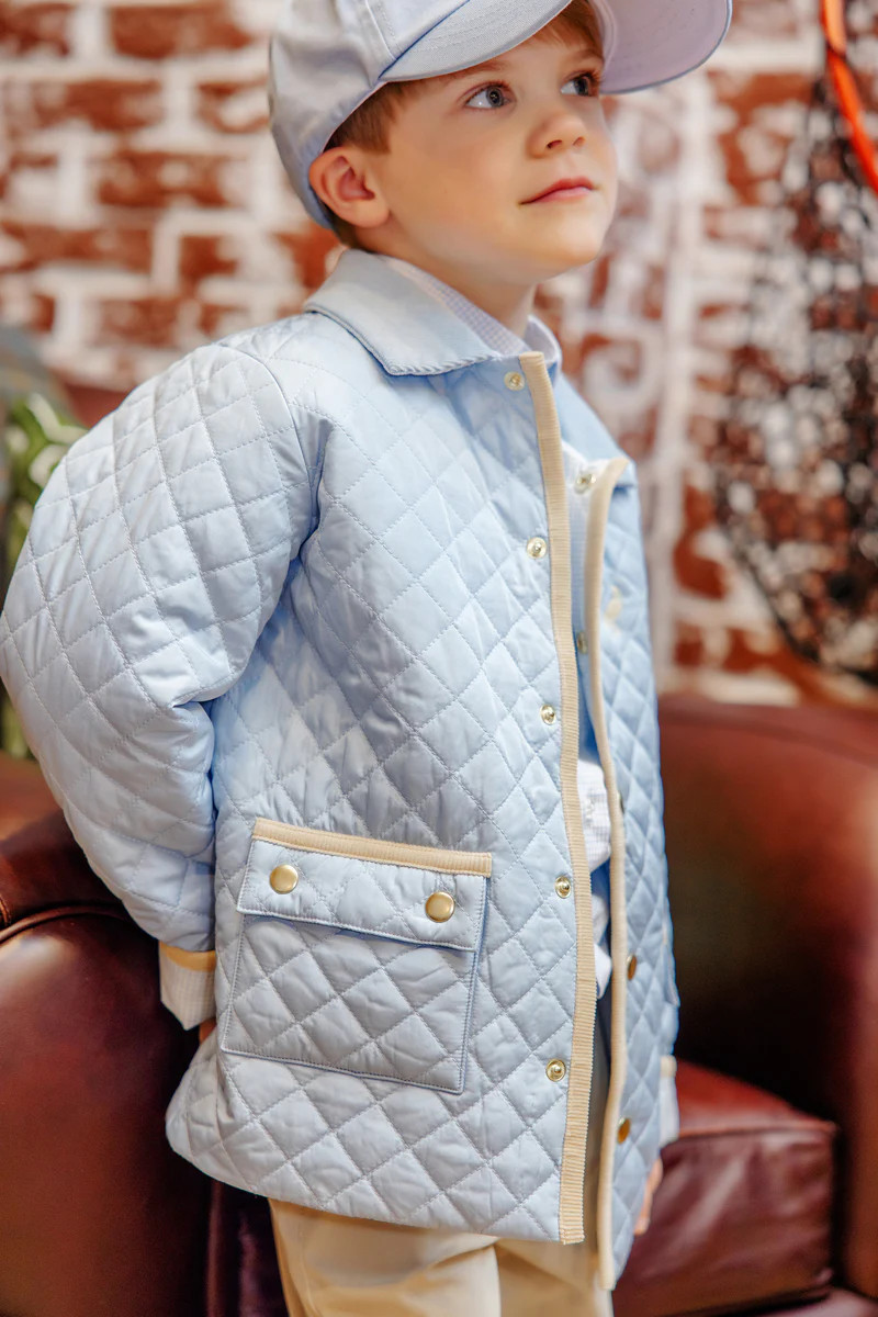 Caldwell Quilted Coat - Barrington Blue with Barrington Blue Mini Wind | The Beaufort Bonnet Company