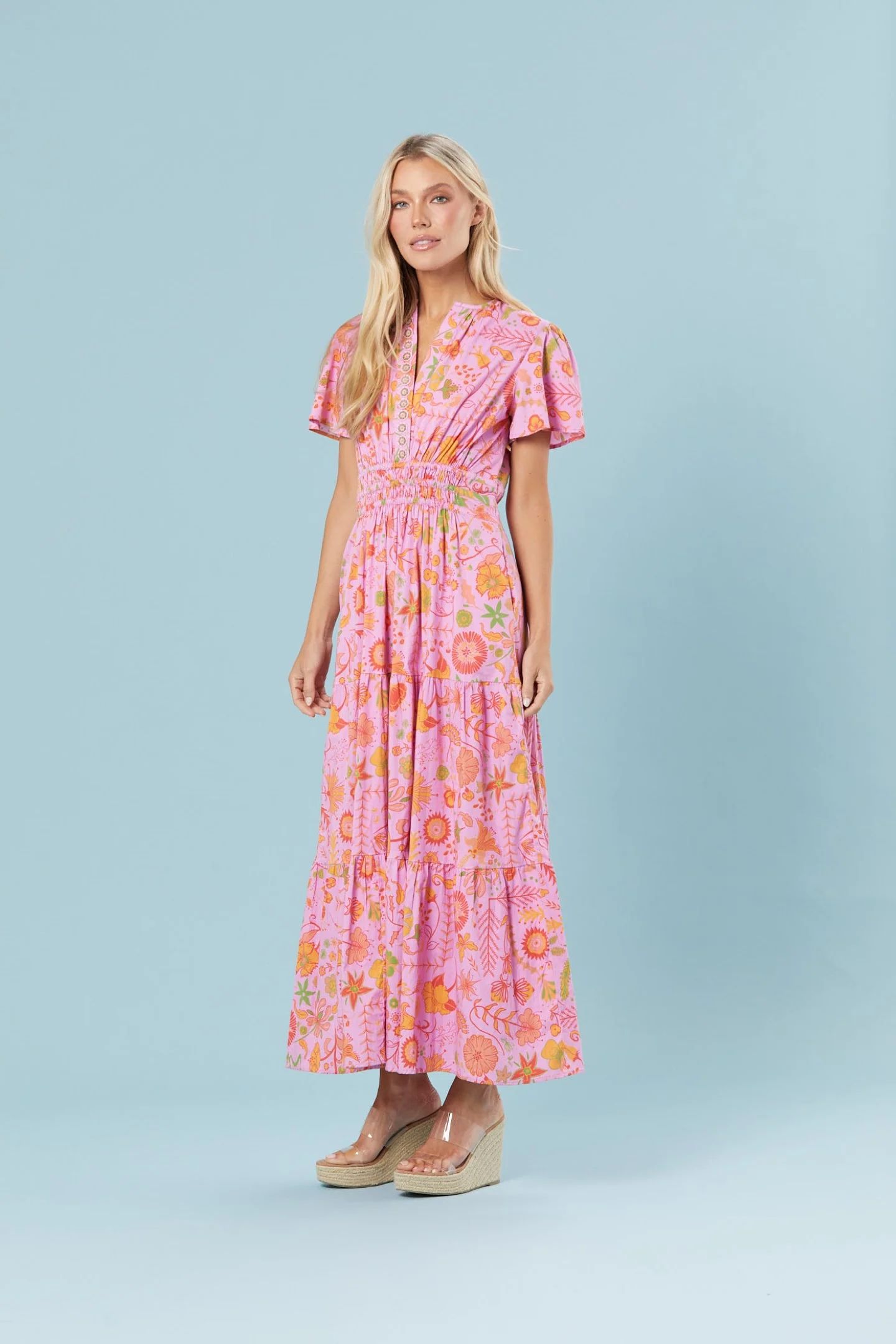 Eloise Dress in Pink Floral | Sheridan French