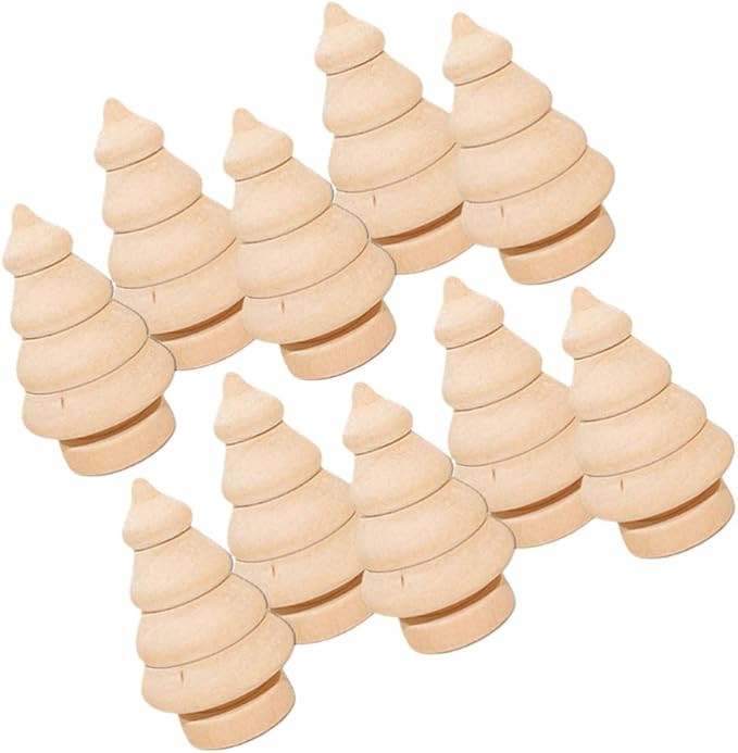 SEWACC 20 Pcs Mini Wooden Christmas Tree Unfinished Wood Christmas Trees Christmas Decor Christma... | Amazon (US)