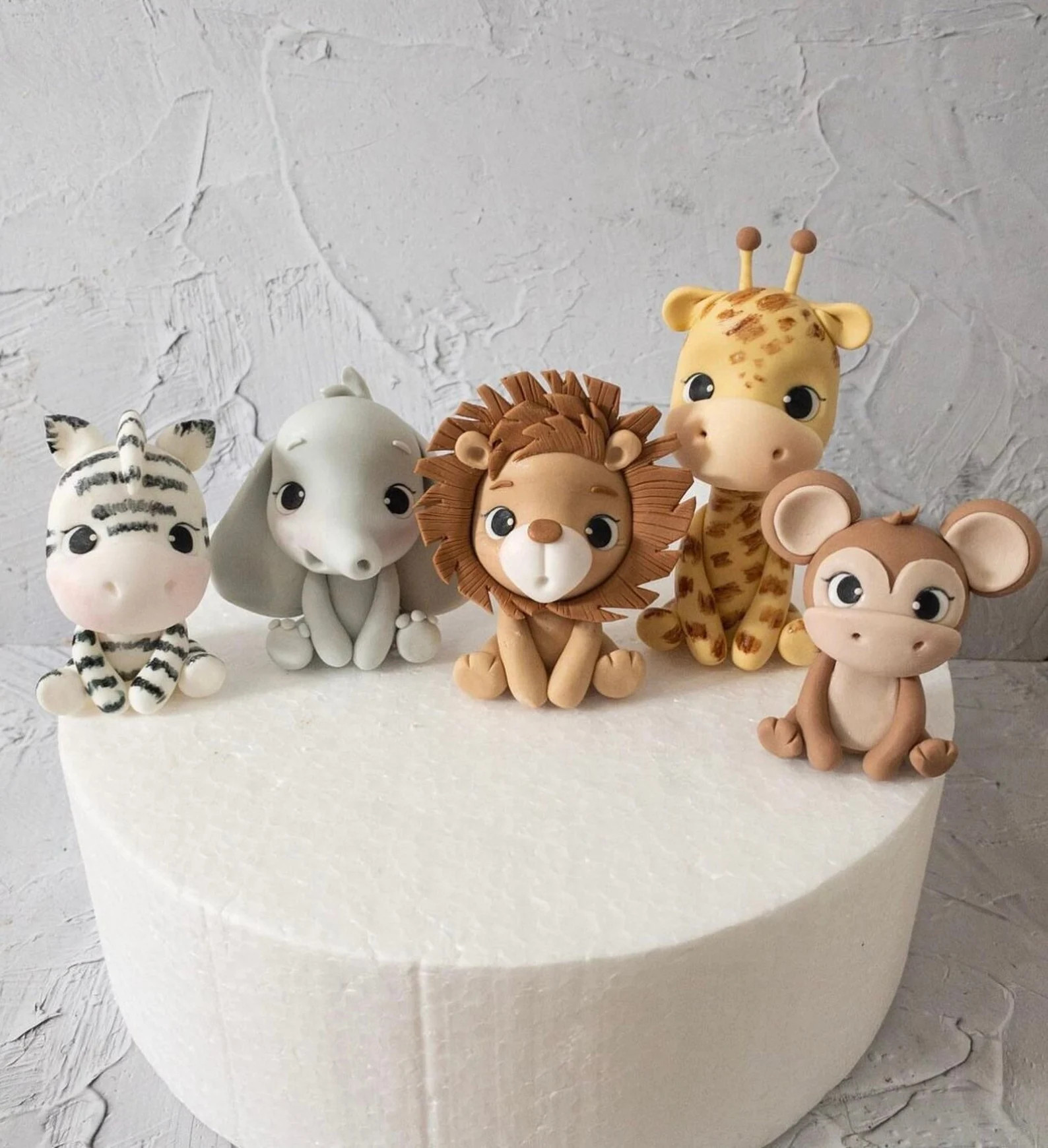 Safari Animals Fondant Cake Topper Jungle Animals Figurine - Etsy | Etsy (US)