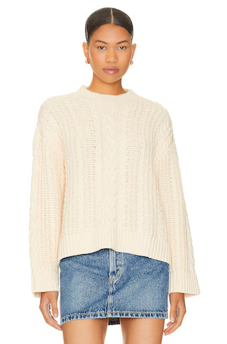 Tularosa Dorinda Cable Sweater in Cream from Revolve.com | Revolve Clothing (Global)