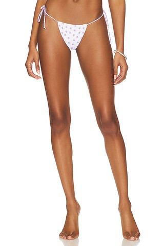 For Love & Lemons Bay Bikini Bottom in White & Purple from Revolve.com | Revolve Clothing (Global)