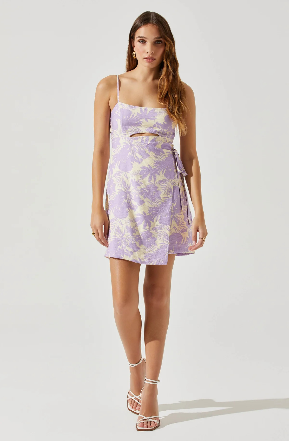 Keyhole Wrap Floral Mini Dress | ASTR The Label (US)