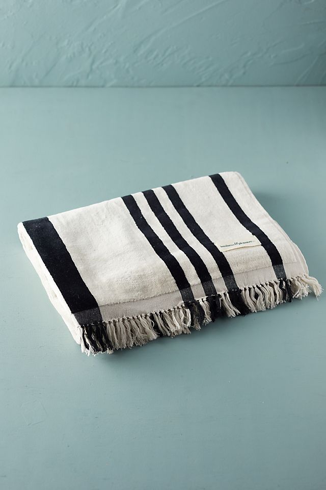 Rockaway Striped Cotton Beach Towel | Anthropologie (US)