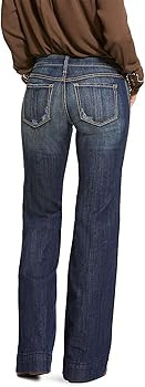 ARIAT womens Trouser Mid Rise Stretch Lucy Wide Leg Jean | Amazon (US)