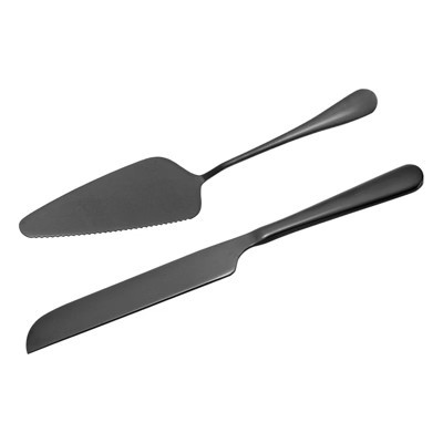 Unique Bargains Wedding Cake Knife Cutting and Server Set 1 Set 2 Pcs Black | Target