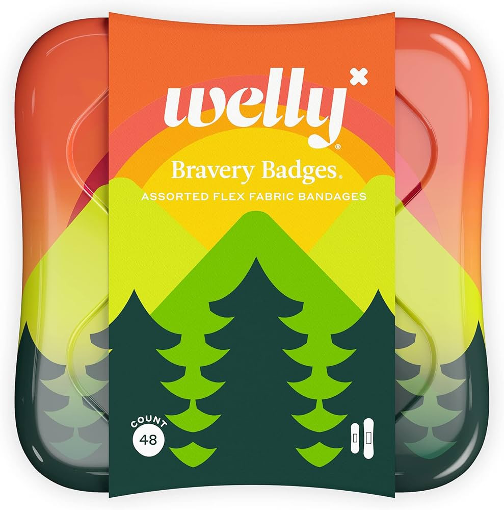 Welly Bandages | Adhesive Flexible Fabric Bravery Badges | Assorted Shapes for Minor Cuts, Scrape... | Amazon (US)