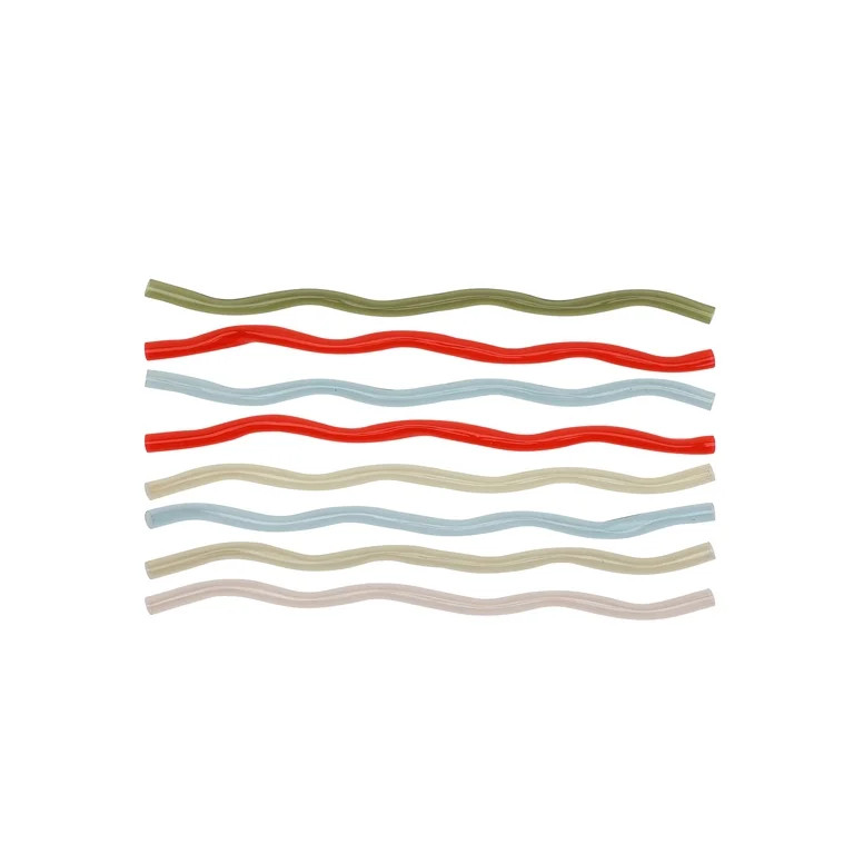 Just Feed Me by Jessie James Decker 16-Piece Wavy Multicolor Tritan Straws | Walmart (US)