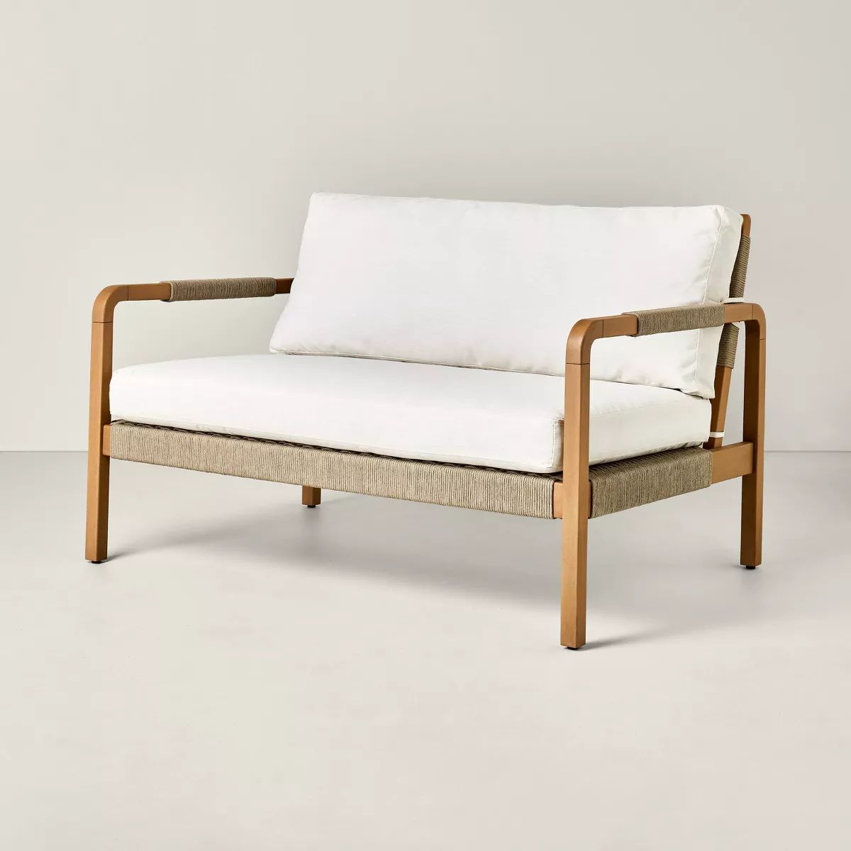 Wood & Rope Outdoor Patio Loveseat - Hearth & Hand™ with Magnolia | Target