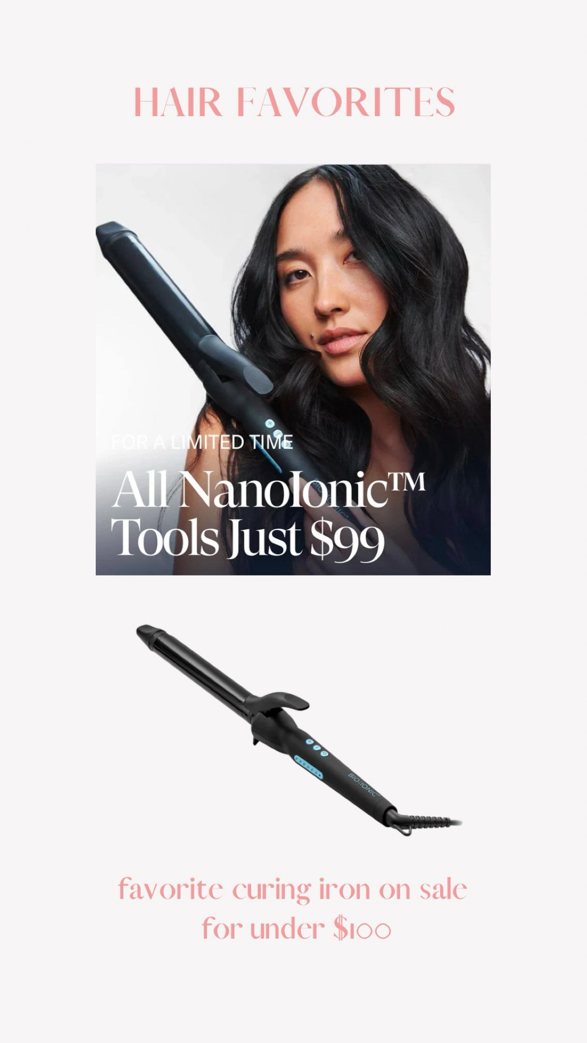 favorite curling iron on major sale!
use code TIKTOK30

#LTKBeauty #LTKSaleAlert #LTKFindsUnder100