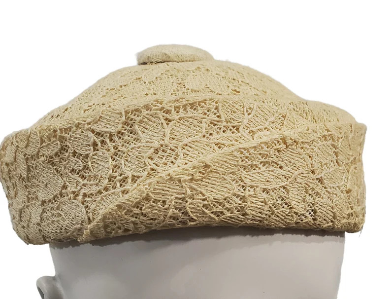 Vintage Cream Pillbox Hat, Floral Lace, Wedding/Bridal | Etsy (US)