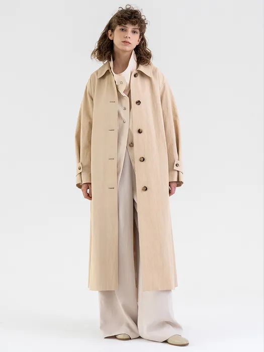 Washed Cotton Trench_Double Cream | W Concept (US)