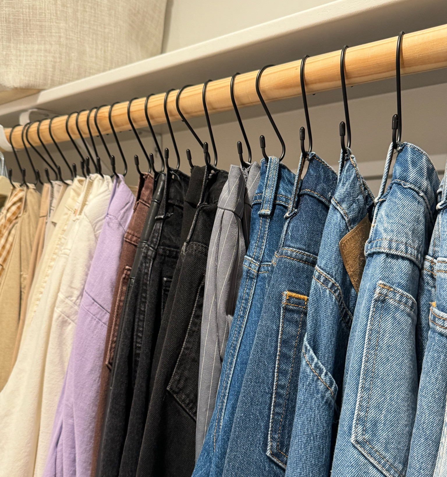 save room in your closet with these S hooks for hanging your jeans 🤌🏻🤌🏻 

#LTKhome #LTKsalealert #LTKstyletip