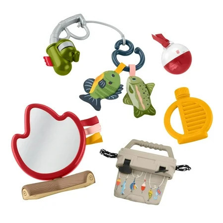 Fisher-Price Mini Me Moments Camp & Crinkle Gift Set, 7-Piece Fishing & Hiking Baby Activity Toys | Walmart (US)