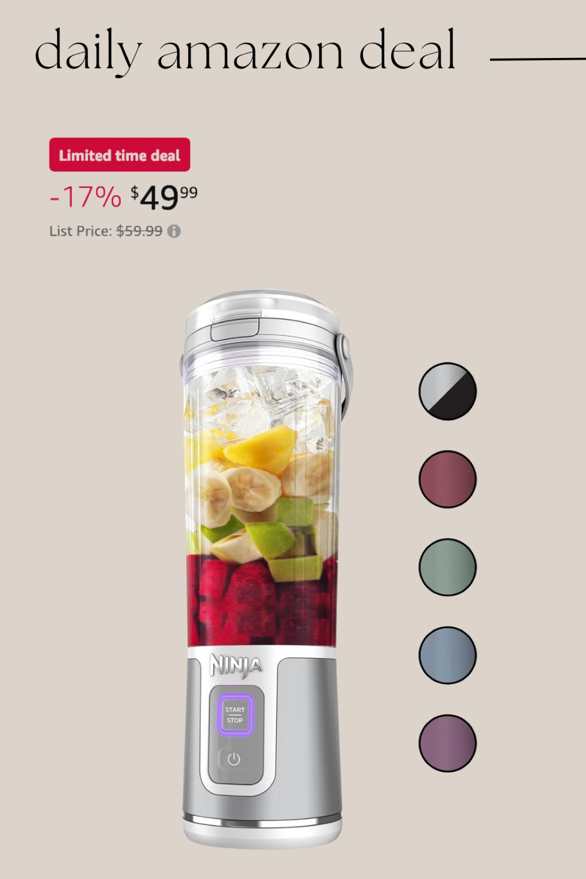 Daily Amazon deal: Ninja blender 

#LTKSaleAlert #LTKFindsUnder50 #LTKGiftGuide