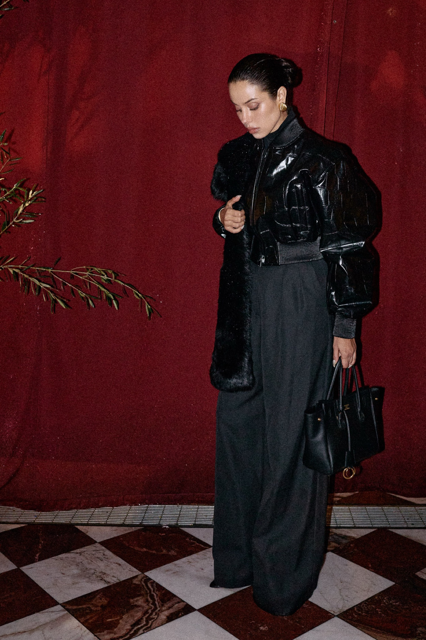 Love a chic all-black look for a night out, wearing a size S in pants and a 36 in jacket 

#LTKTall #LTKootd