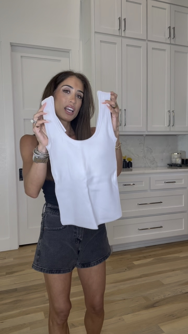 Ribbed tank with built in bra! Such a good basic for summer outfits! On sale

#LTKootd