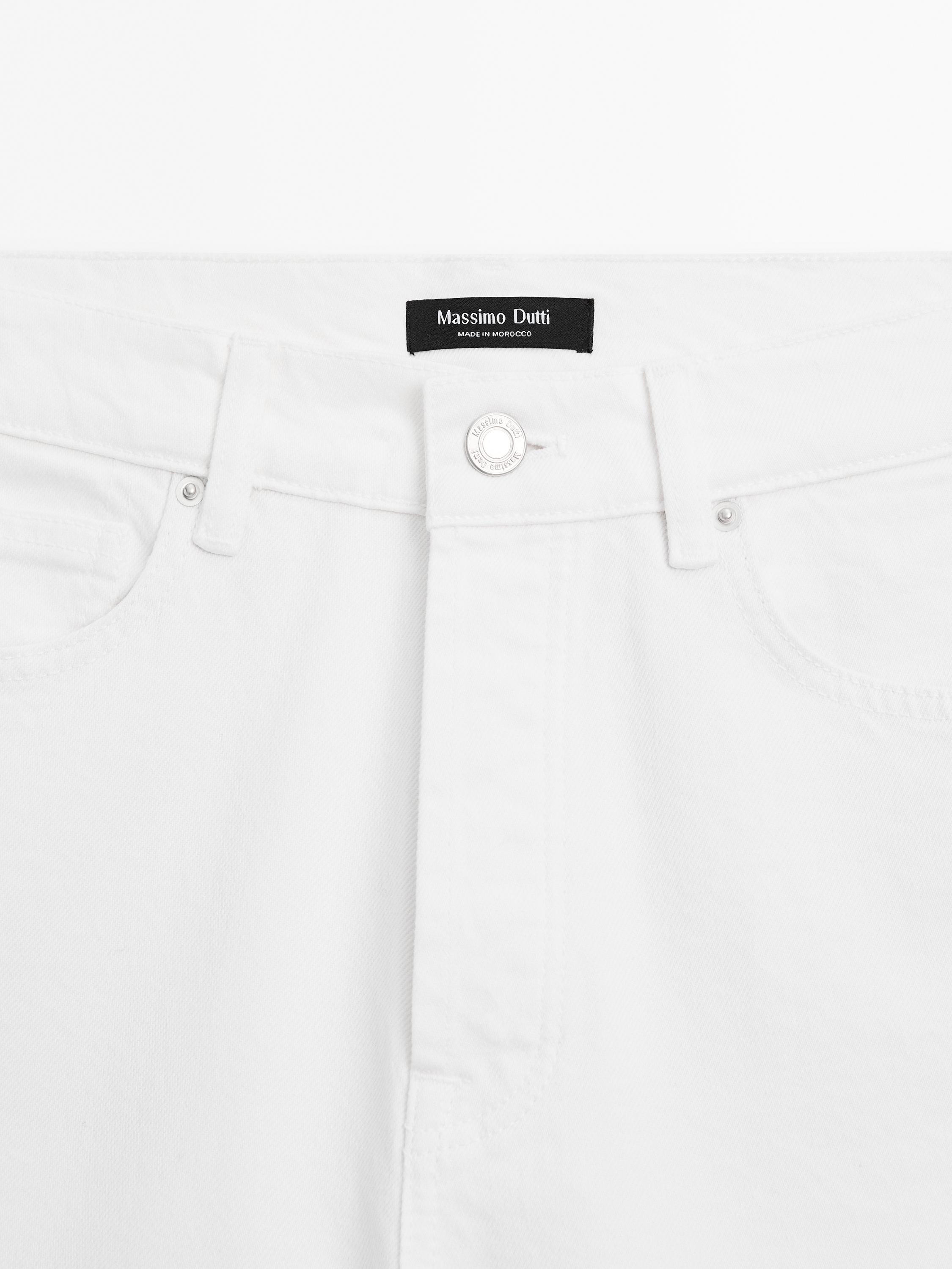 Straight mid-rise jeans | Massimo Dutti UK