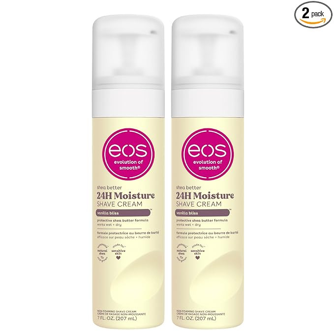 eos Shea Better Shave Cream- Vanilla Bliss, Shea Butter, Aloe Vera, Moisturizing, Shaving Cream f... | Amazon (US)