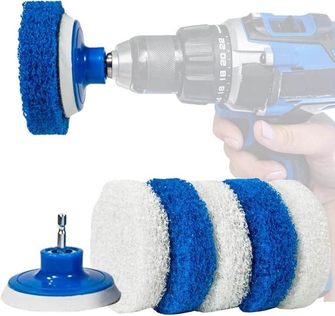 7 Pack Multi-Purpose Drill Brush Kit for Cleaning Bathrooms, Showers, Tubs, Tile, Floors, Sinks, ... | Amazon (US)