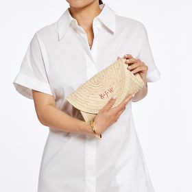 Palm Leaf Rounded Clutch | Mark and Graham