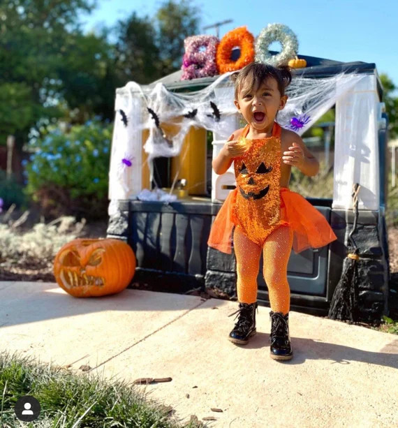 HALLOWEEN Pumpkin Romper Costume - Etsy | Etsy (US)