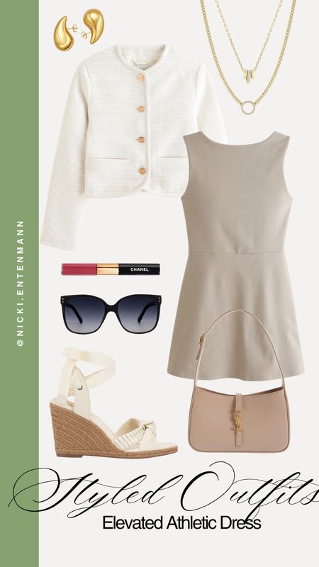 Let’s elevate an athletic dress! Love pairing it with a crisp cardigan jacket and wedge heel for a pulled together spring look! 

Athletic dress, spring style, Abercrombie active, Abercrombie lady jacket, wedge sandals, neutral elevated mom outfit 

#LTKSeasonal #LTKstyletip