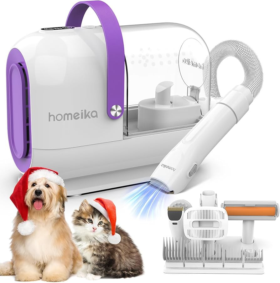 Homeika Dog Grooming Kit & Vacuum, 3L Pet Grooming Vacuum 99% Pet Hair Suction, 7 Pet Grooming To... | Amazon (US)