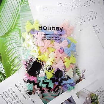Honbay 100G(50pcs) Beautiful Acrylic Bow Beads for Jewelry Making or DIY Crafts - Assorted Colors | Amazon (US)