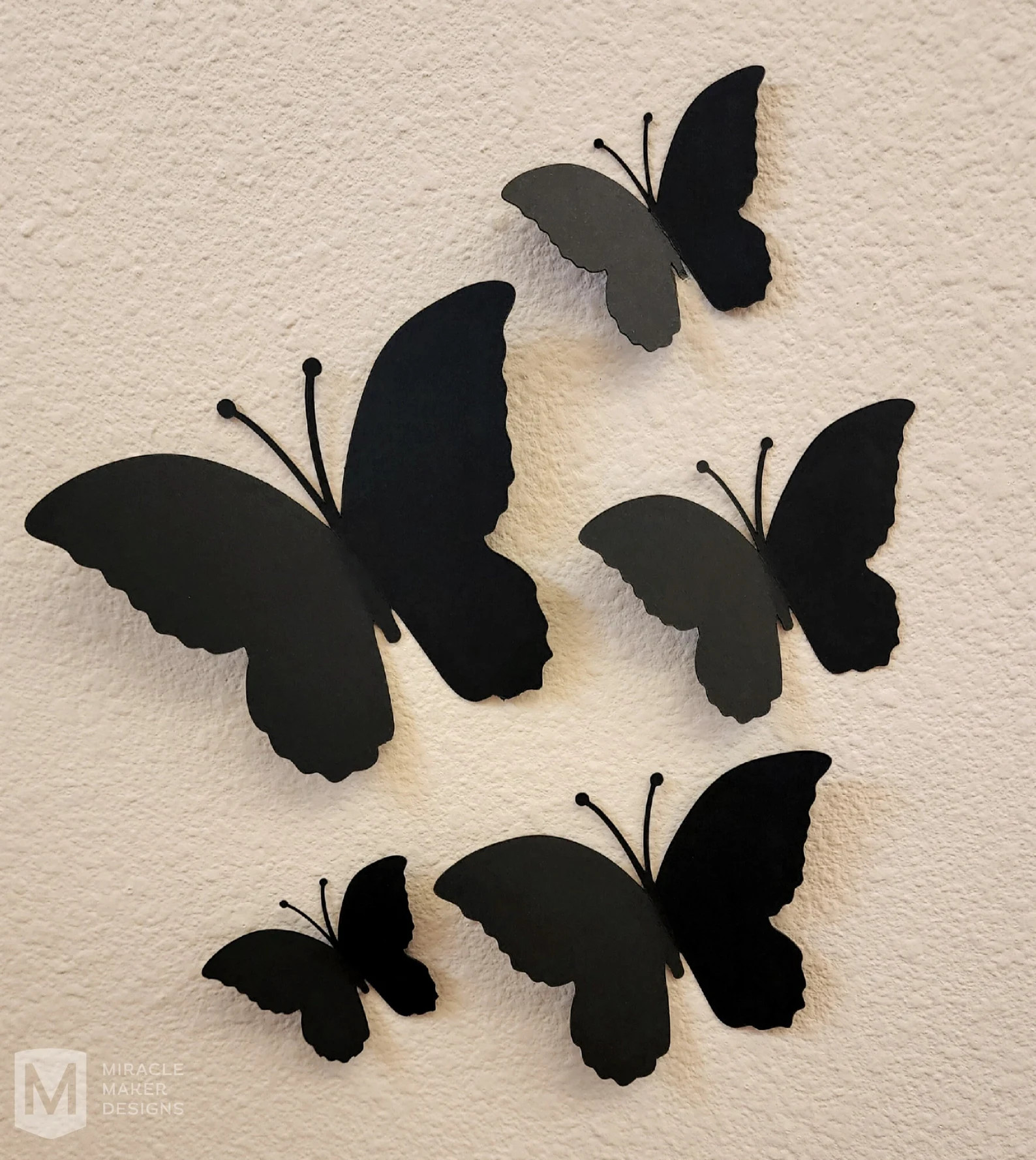 Black Halloween Butterflies, Black Paper Butterflies, 3D Butterfly Wall Decor, Halloween Decorati... | Etsy (US)