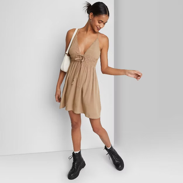 Women's Sleeveless Triangle Cup Fit & Flare Dress - Wild Fable™ | Target