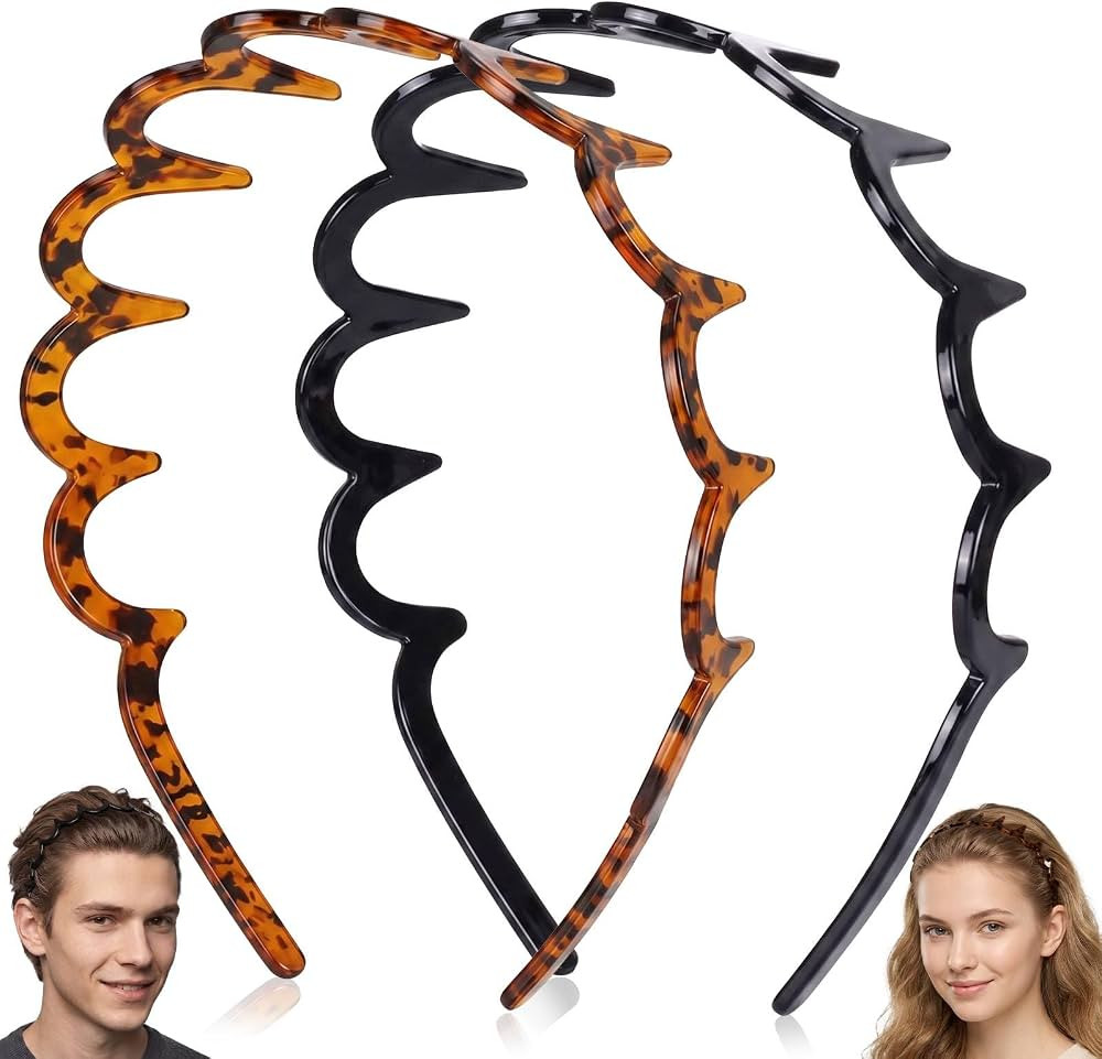 2026 Zig Zag Headbands for Women, 2PCS Non Slip Zigzag Comb Headband with Teeth, Firm Structural ... | Amazon (US)