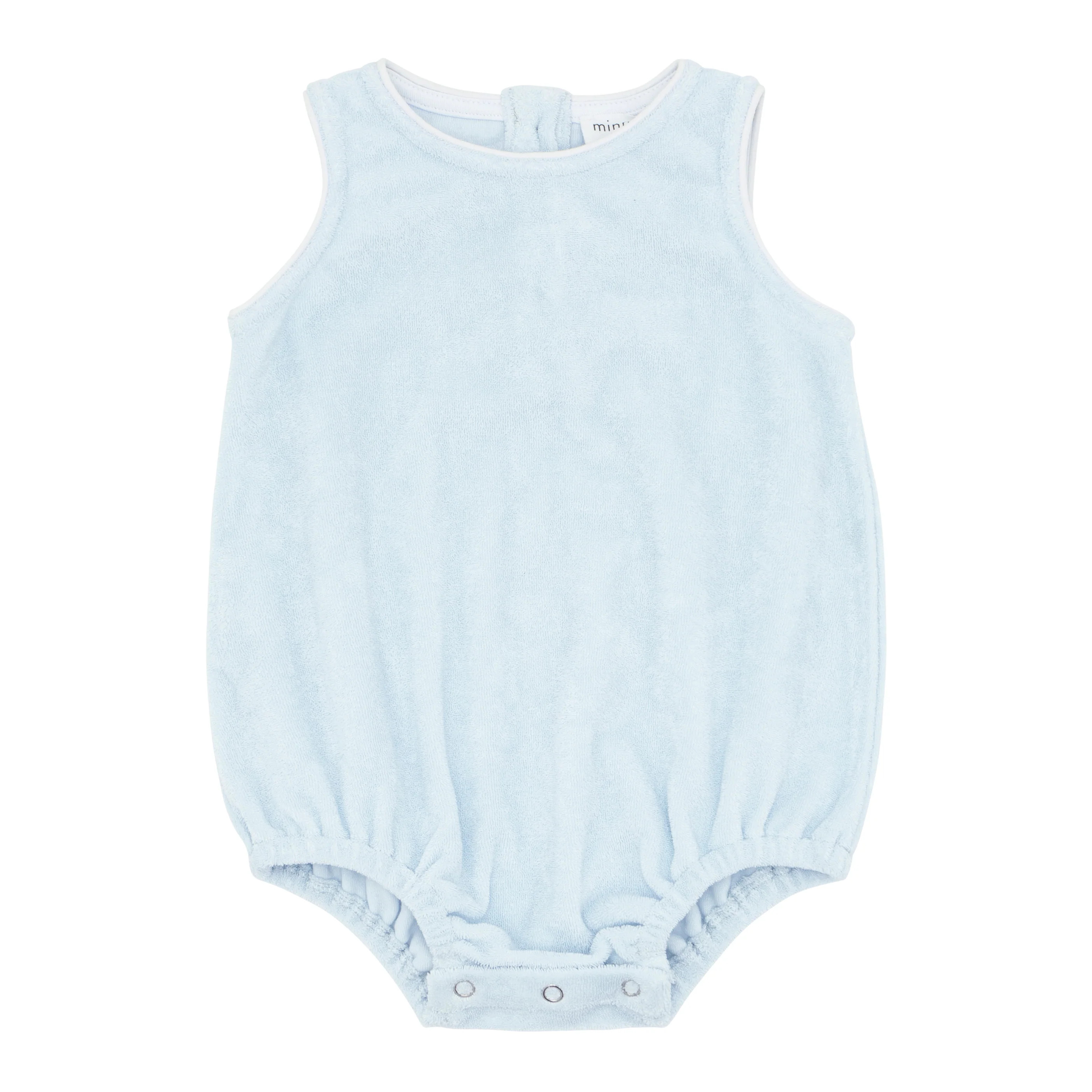 baby boys light blue bubble romper | minnow