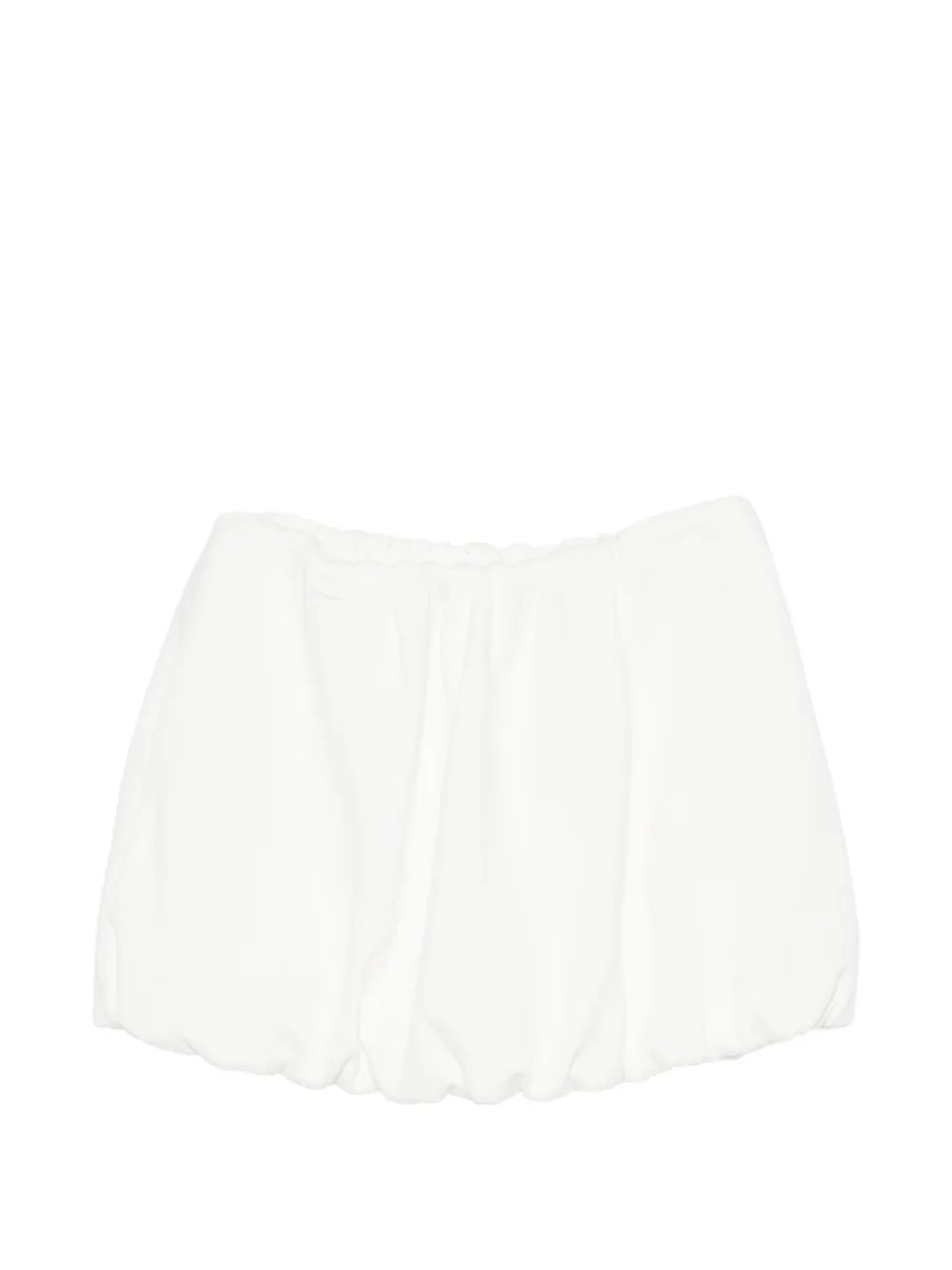 DUNST bubble-hem mini skirt - White | Farfetch Global