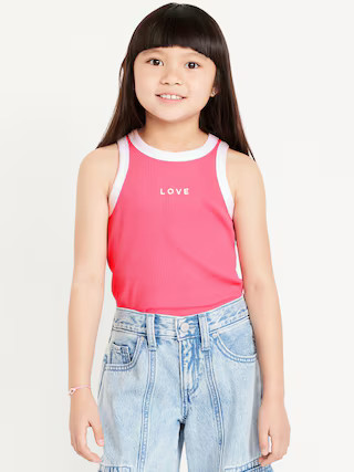 Fitted Ribbed Tank Top for Girls | Old Navy (US)