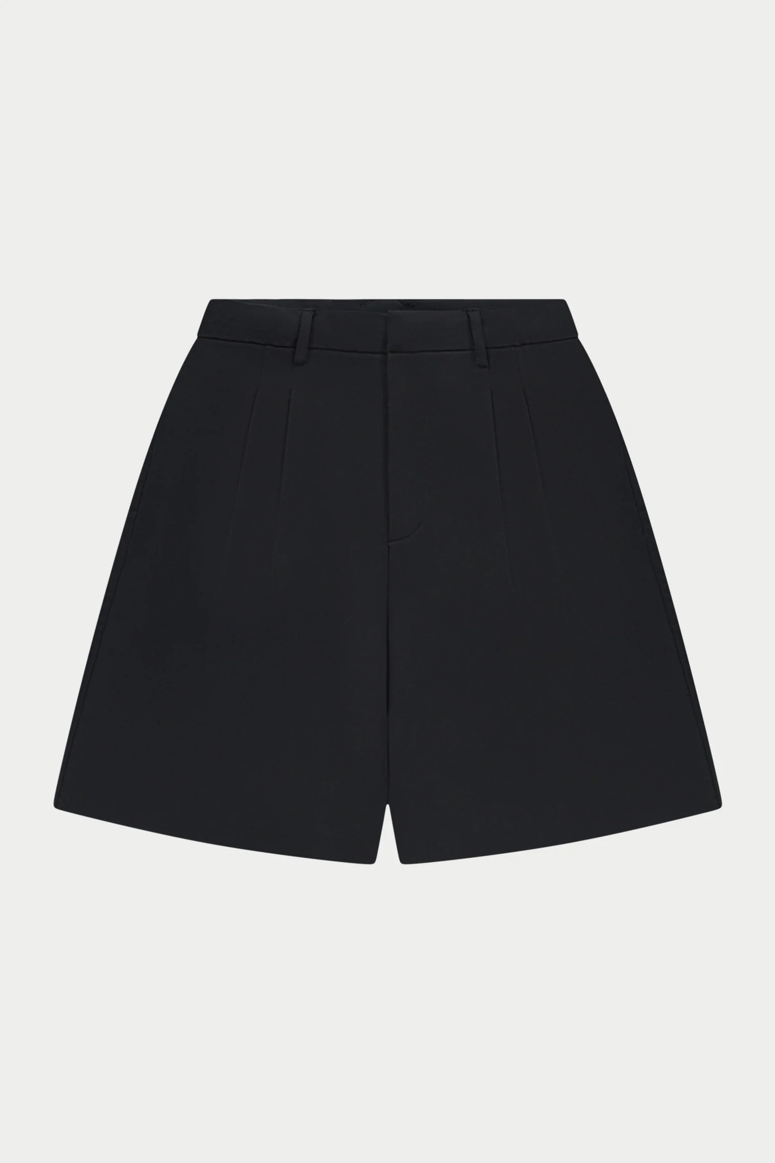 LONGLINE BERMUDA SHORTS - BLACK | The Couture Club