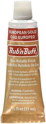 AMACO Rub 'n Buff Wax Metallic Finish, European Gold, 0.5-Fluid Ounce | Amazon (US)