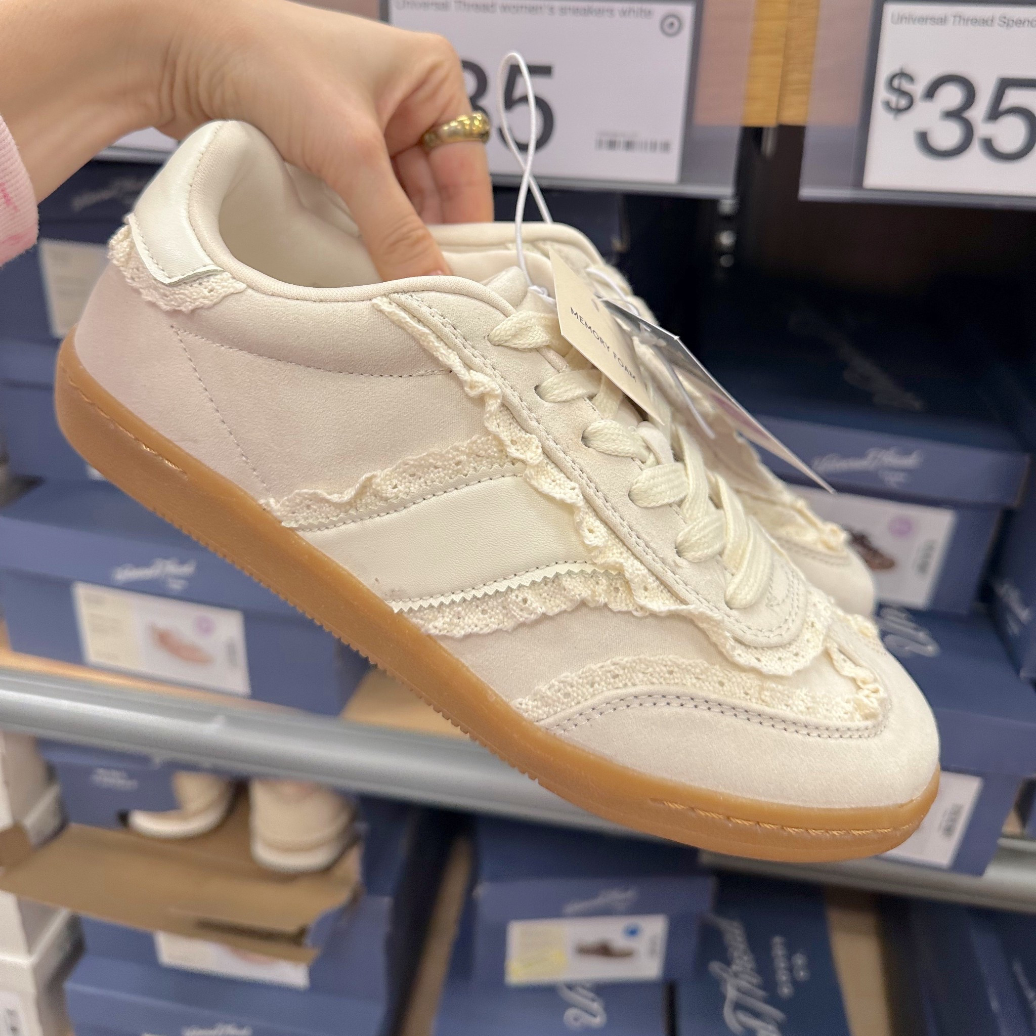 Cutest women’s ruffle sneakers at Target🤍✨