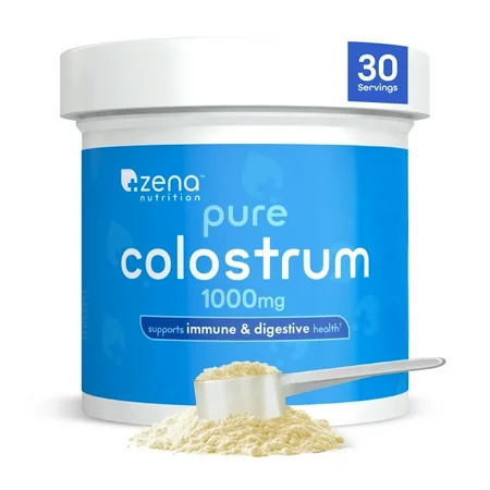 Zena Nutrition Colostrum Premium Powder, Gluten Free, Unflavored, 1000mg, 30 Servings | Walmart (US)