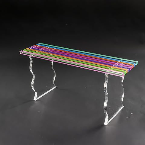 Acrylic Entryway Bench, Large Rainbow Ottoman Bench for Indoor Shoe Changing Shoe Rack and Dining... | Amazon (US)