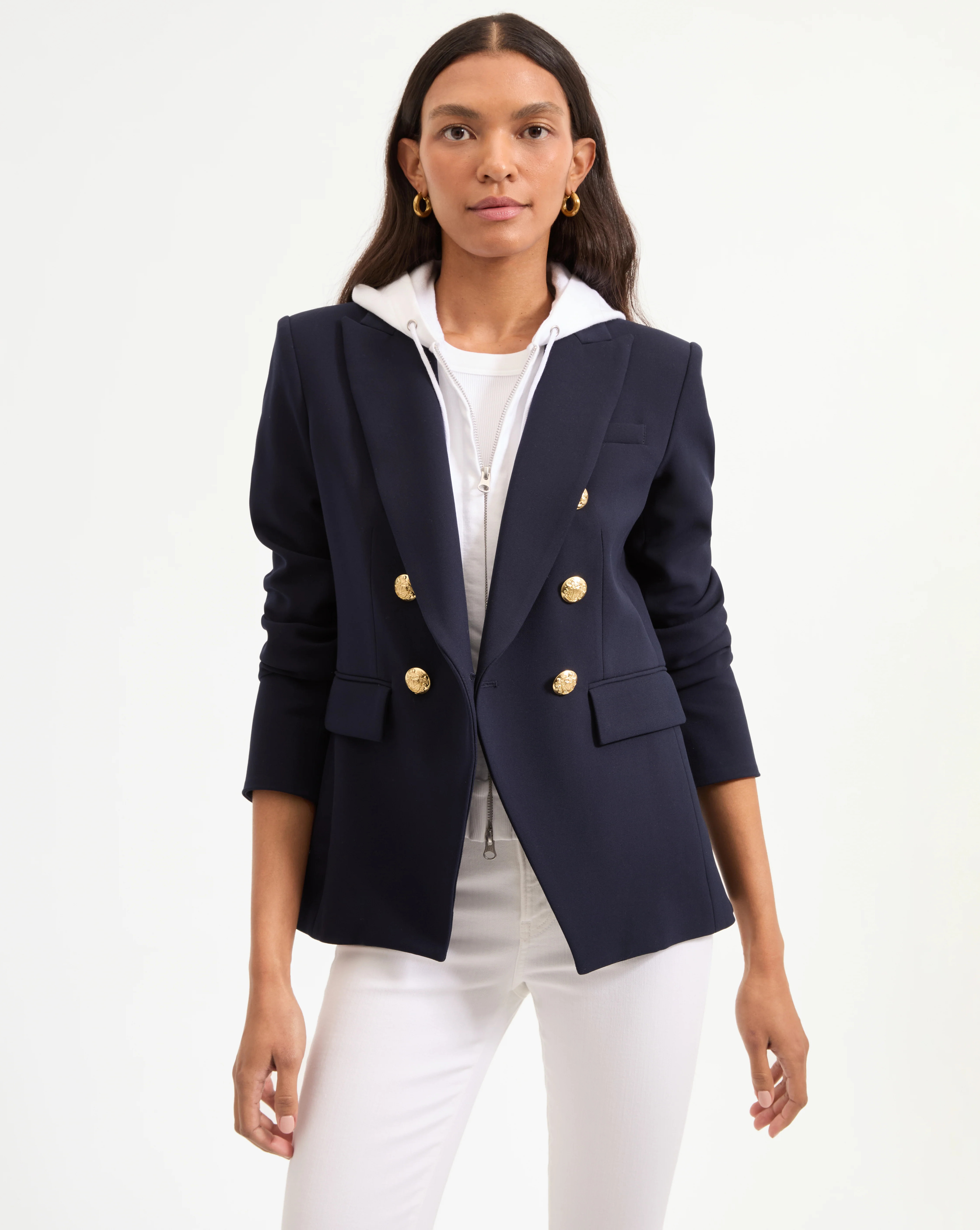 Veronica Beard Miller Dickey Jacket Navy Gold | Veronica Beard