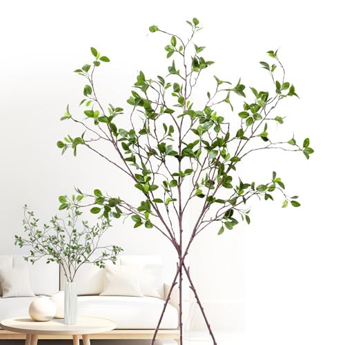 ELTNEGSA 3 Pcs Greenery Stems Artificial Branches for Vase Faux Stems Green Branches Faux Branches for Vase Home Office Wedding Garden | Amazon (US)