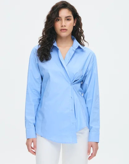 Cotton Button Up Wrap Shirt | Glassons (Australia)
