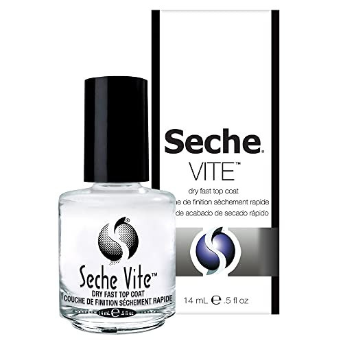 Seche Vite Dry Fast Top Coat Nail Polish - Quick Dry, Long Lasting, Clear Nail Polish, Made in the USA, 0.5 fl oz | Amazon (US)