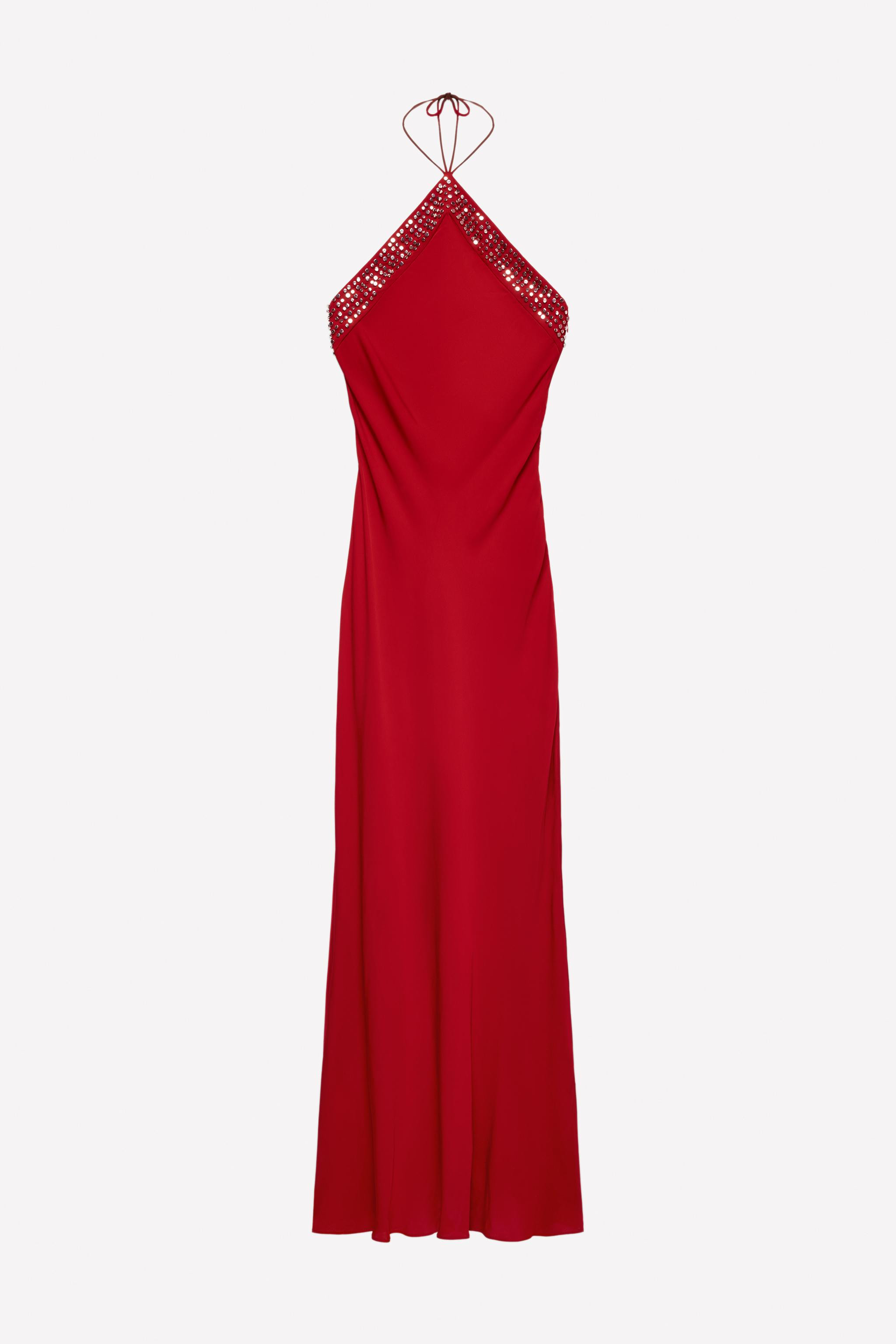 SATIN EFFECT DRESS WITH STUDS LUDOVIC DE SAINT SERNIN x ZARA | Zara US