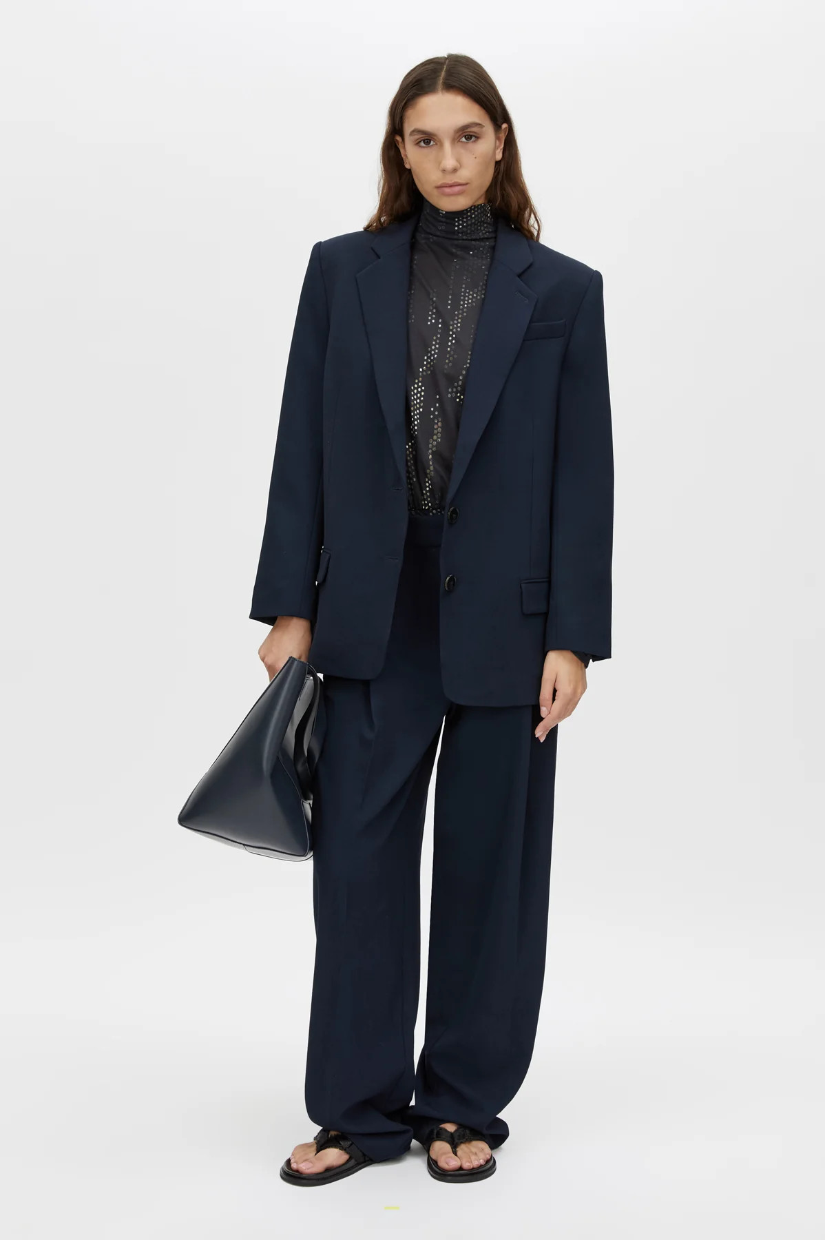 Lena Oversized Blazer in Navy - CAMILLA AND MARC® C&M | CAMILLA AND MARC (ANZ)