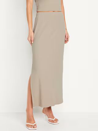 High-Waisted Rib-Knit Maxi Skirt | Old Navy (US)