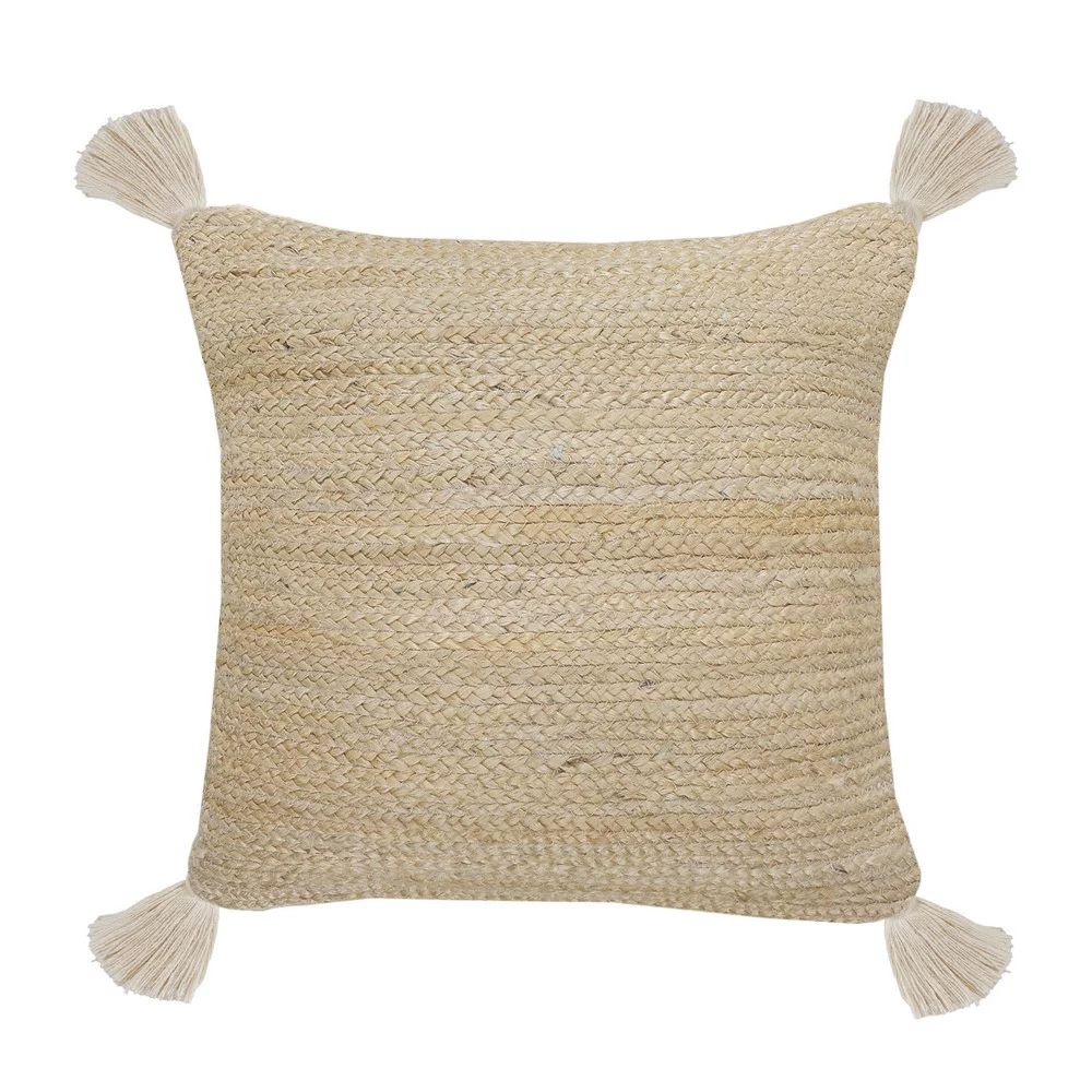 Woven PathsWoven Paths Natural Jute Throw Pillow with Tassels , 20" x 20" , TanUSD$30.70Price whe... | Walmart (US)