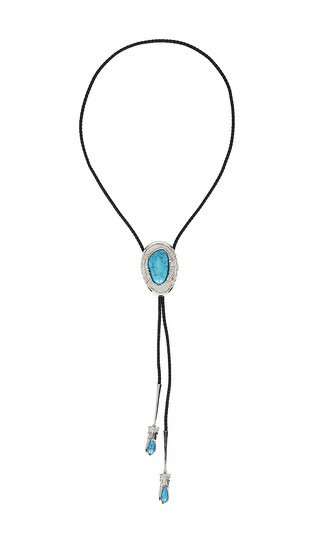 petit moments Dolly Bolo Tie Necklace in Teal. | Revolve Clothing (Global)